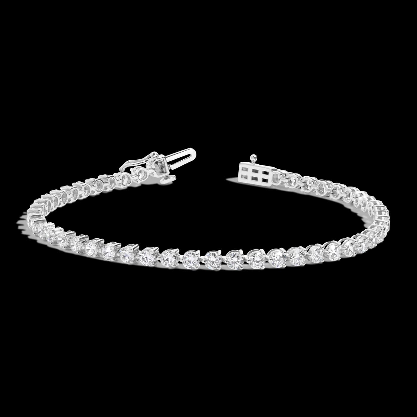 5ct Three-Prong Lab Grown Diamond Tennis Bracelet