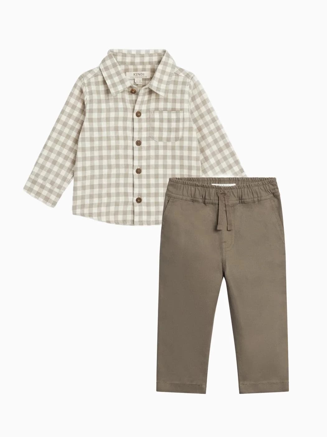 Organic Boy Winter Gingham Set