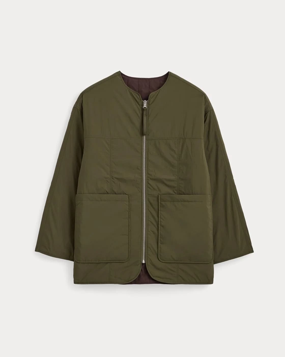 Re:Cycled Nylon Reversible Mid Liner | Olive Night