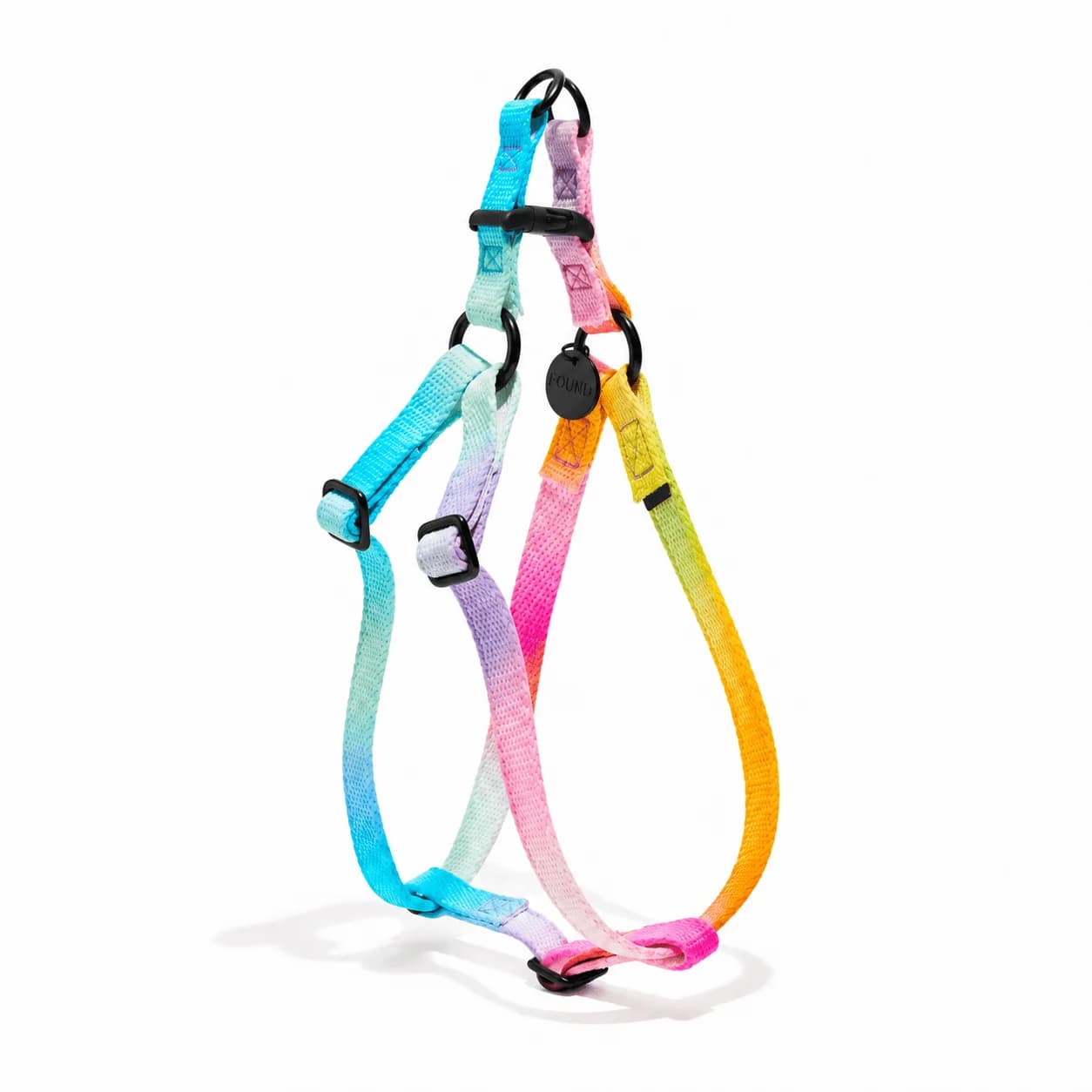 Found My Animal Noelle Cotton Cat & Dog Harness – Matte Black Hardware, Adjustable & Stylish