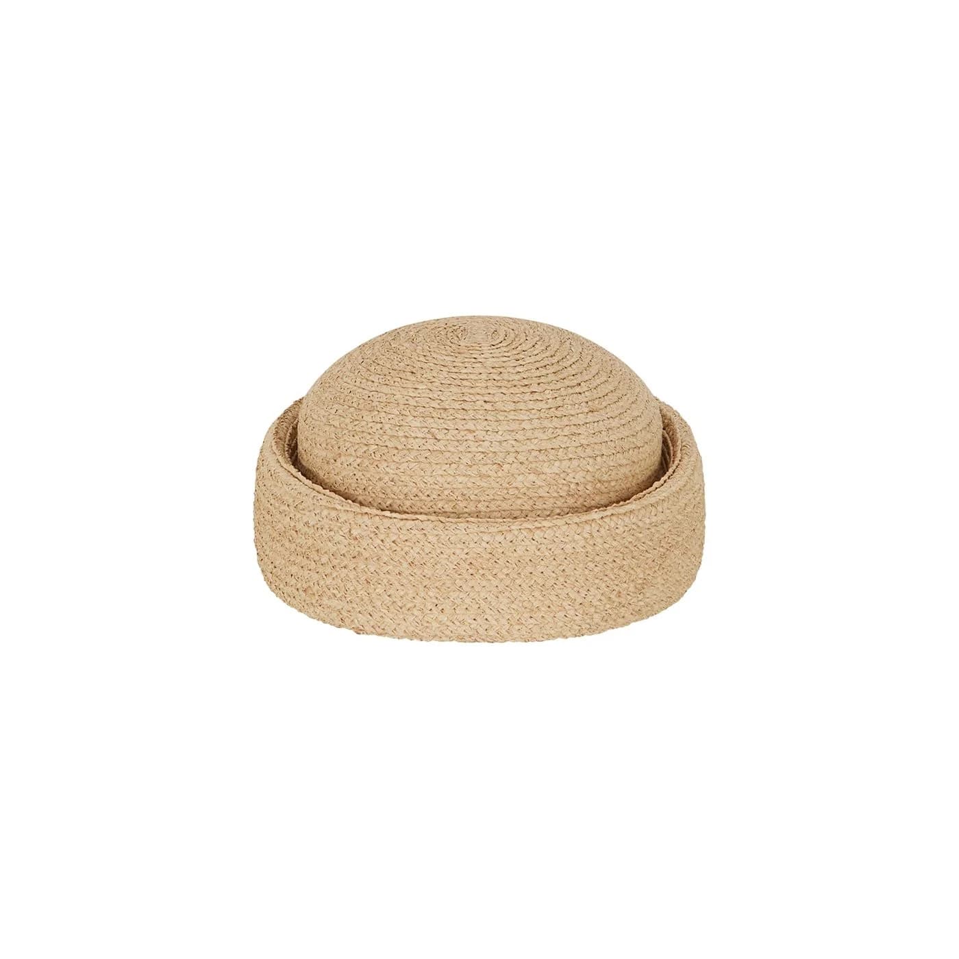Gigi Raffia Pillbox - Natural