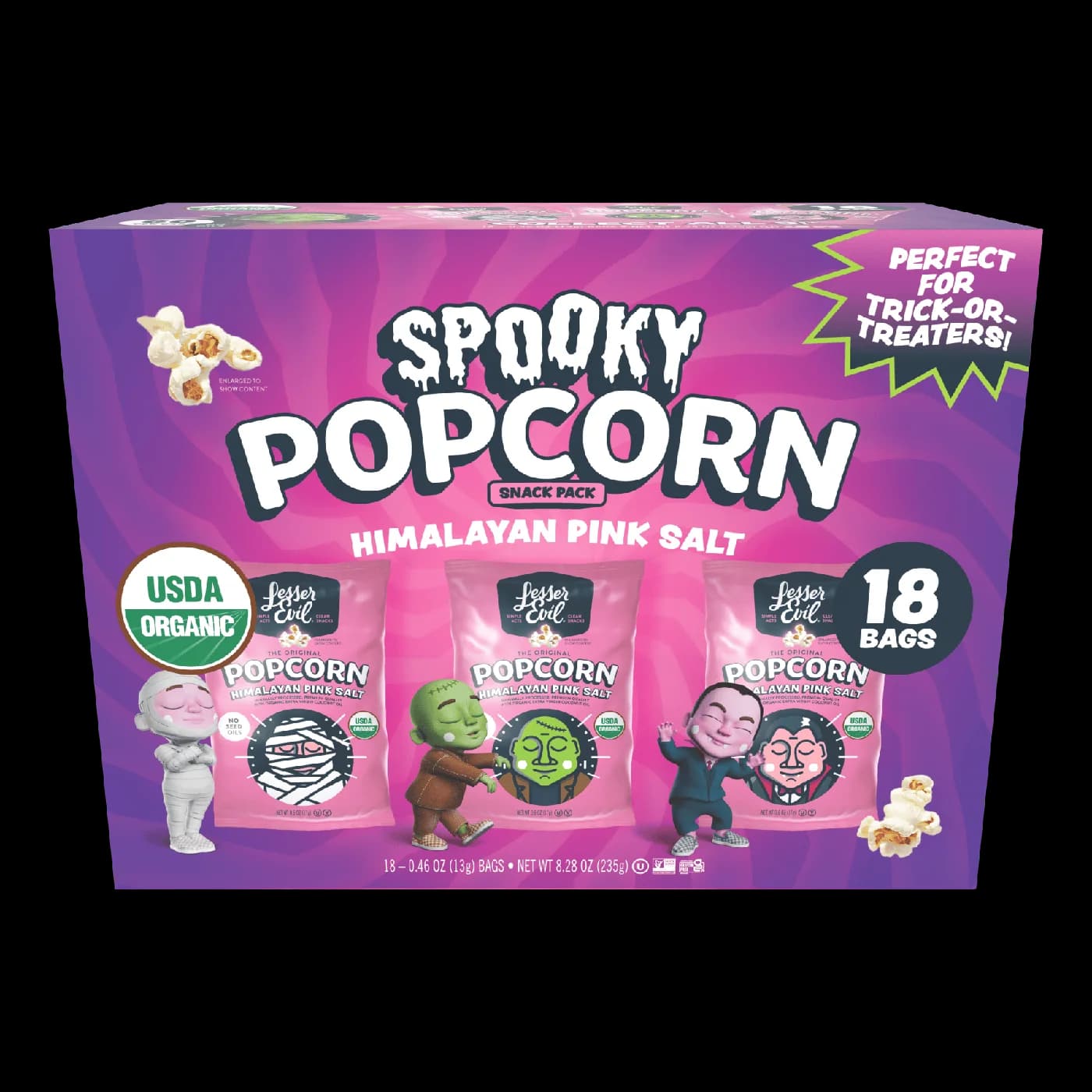 Spooky Popcorn Himalayan Pink Snack Pack