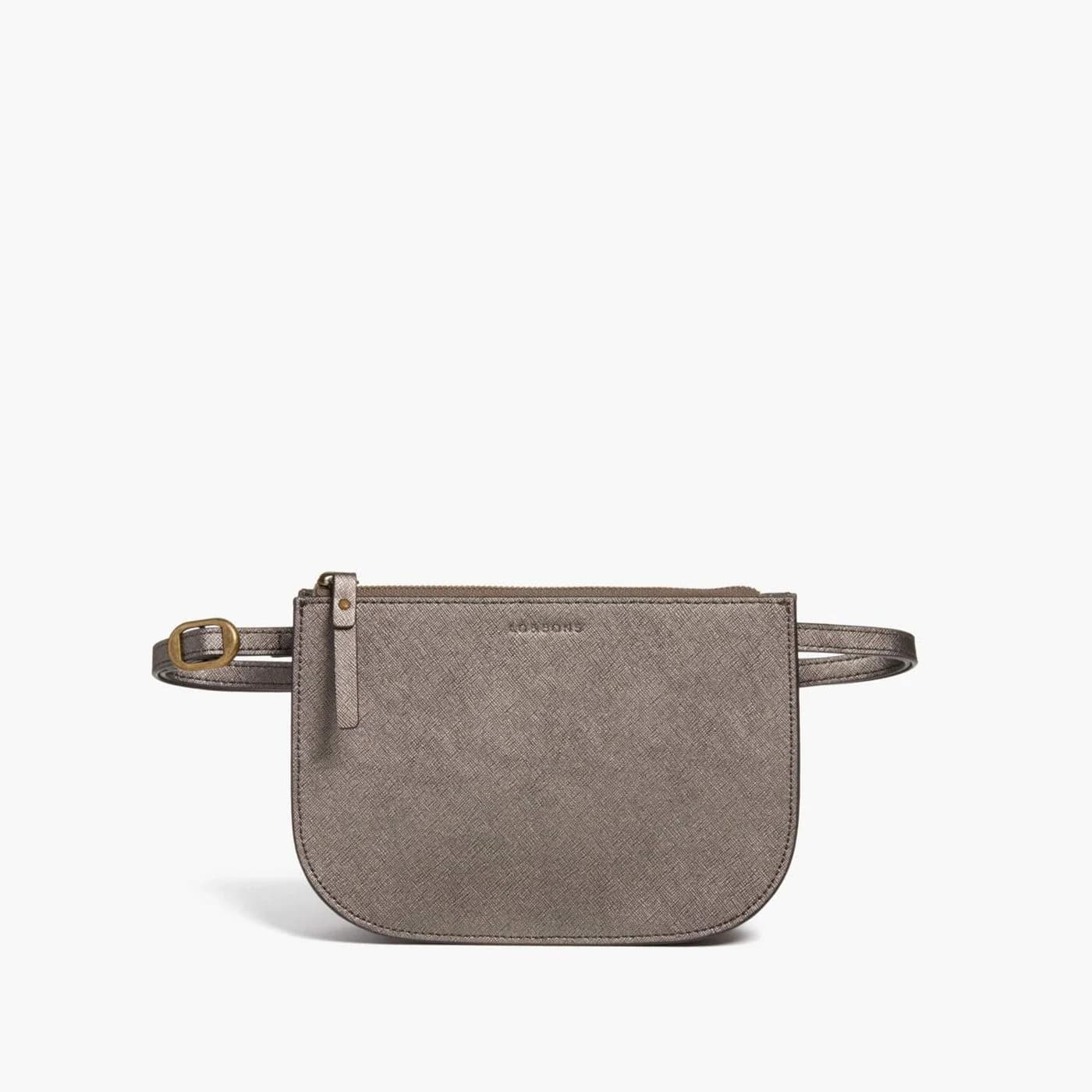 Waverley 2 Small - Saffiano Leather - Graphite / Brass / Grey