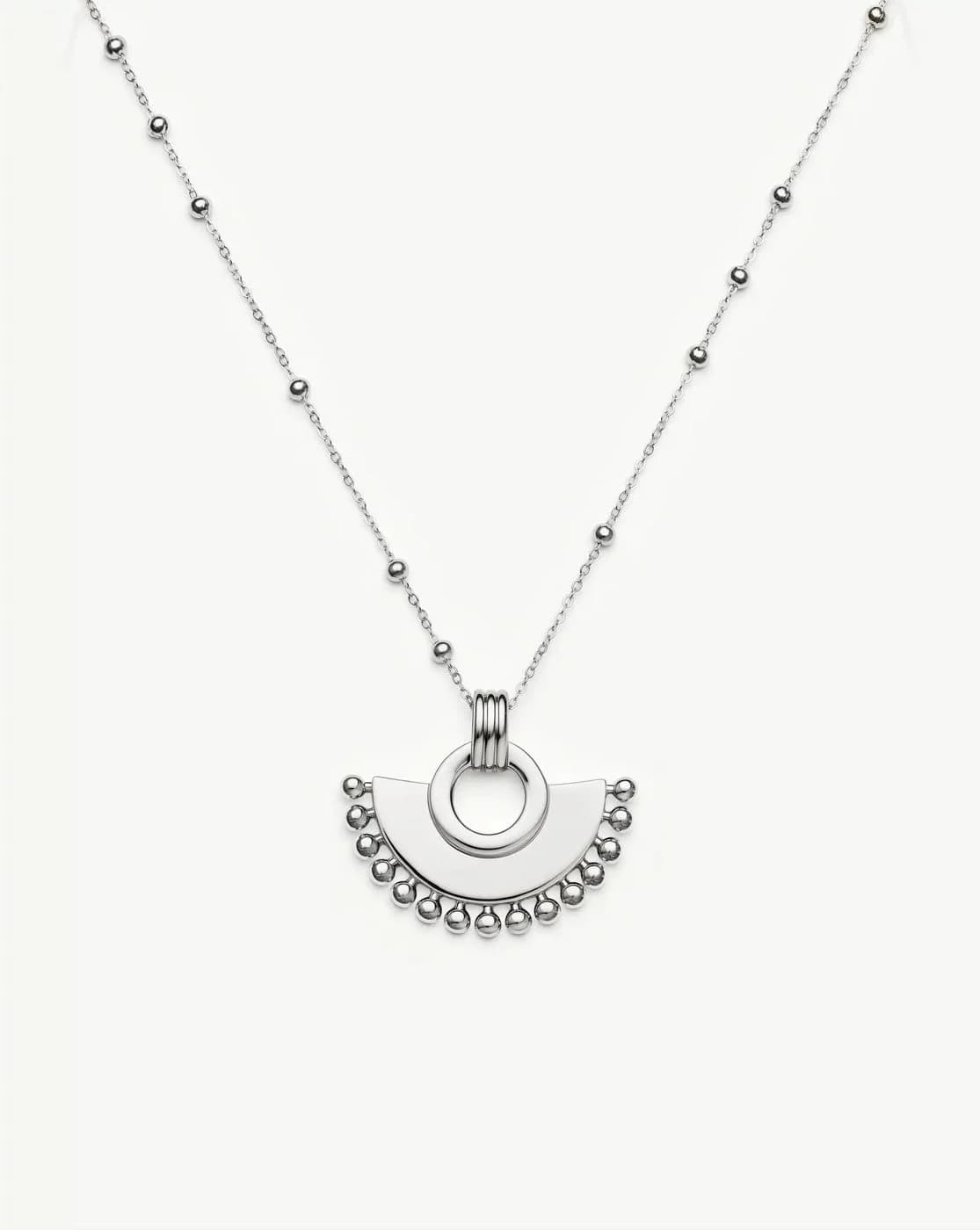 Zenyu Fan Necklace | Silver Plated