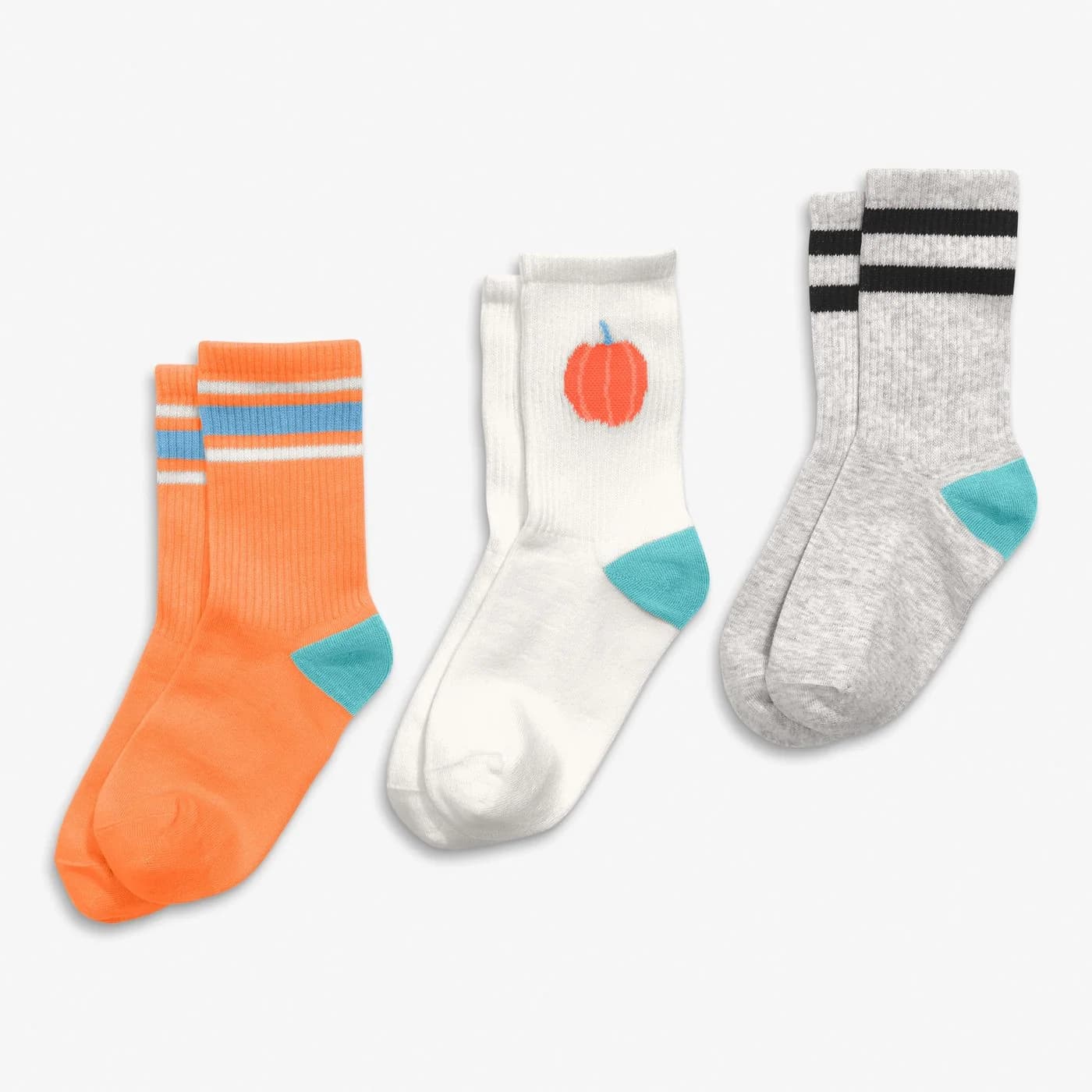 Kids athletic sock 3-pack in Halloween mix