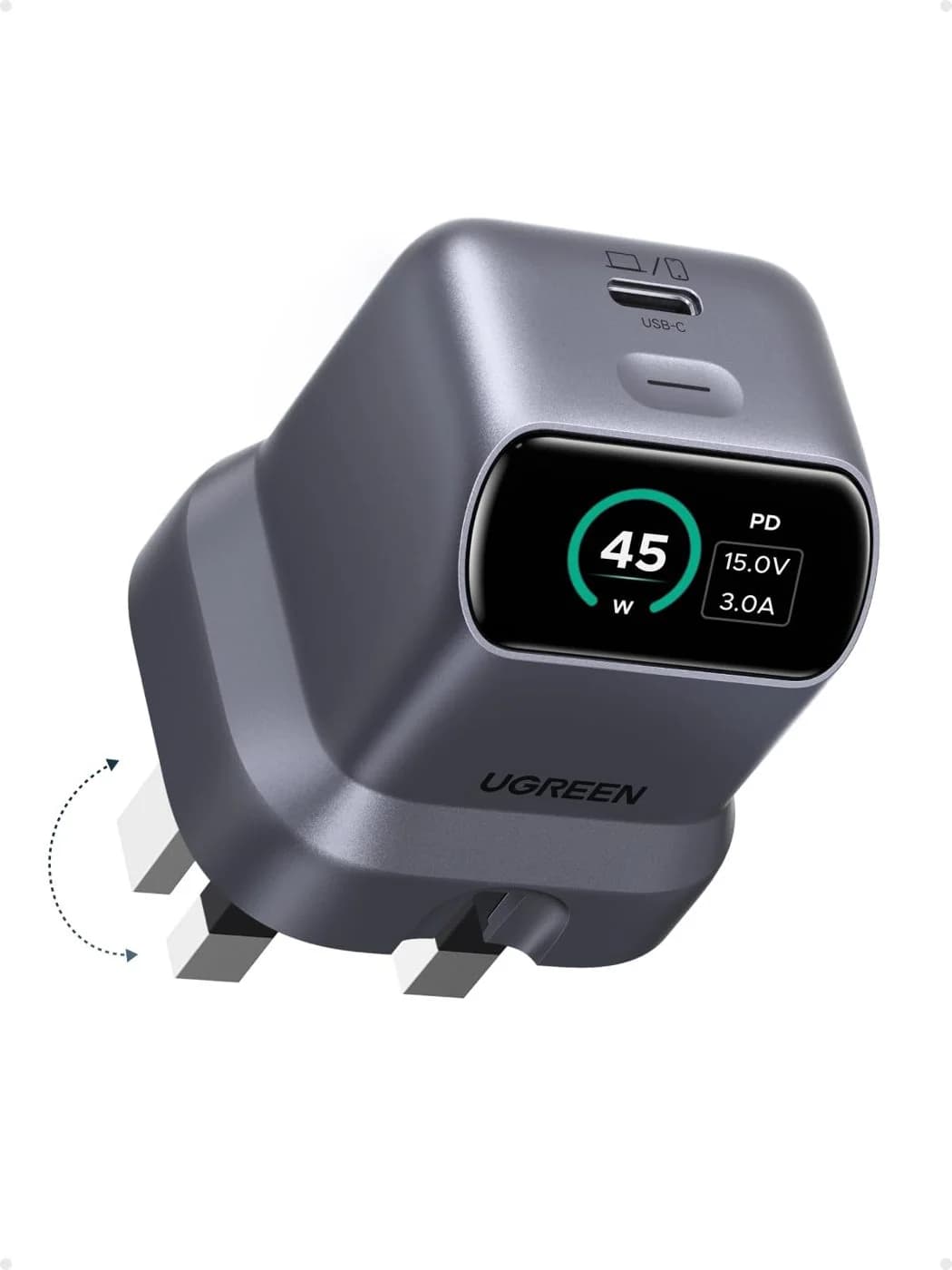 UGREEN Nexode Pro 45W USB-C Charger with Smart Display, GaN Fast Charger